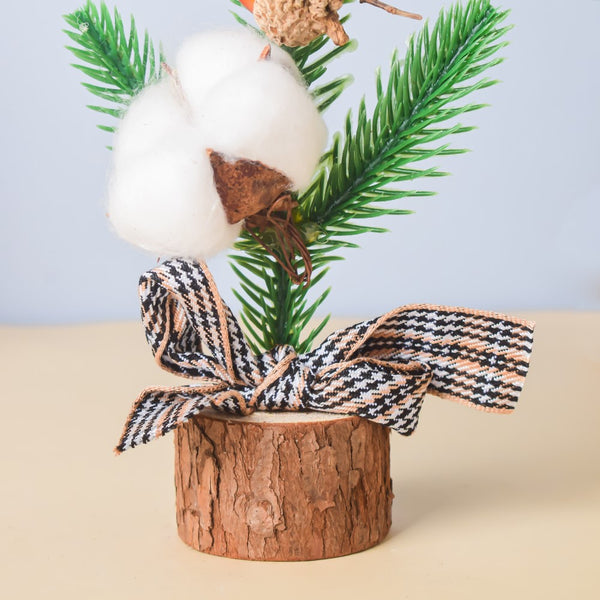 Acorn Cotton Christmas Table Decor 10 Inch - Artificial flower | Home decor item | Room decoration item