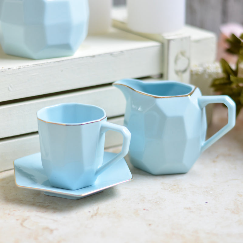 Modern Tea Set Blue - Tea cup set, tea set, teapot set | Tea set for Dining Table & Home Decor