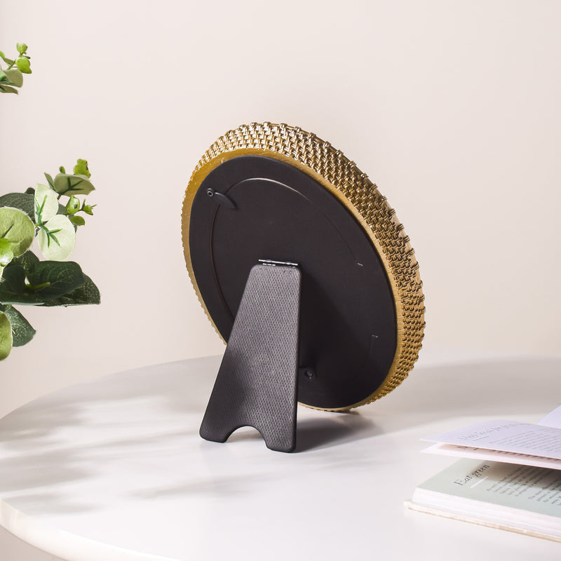 Golden Oval Photo Frame - Picture frames and photo frames online | Living room decoration items