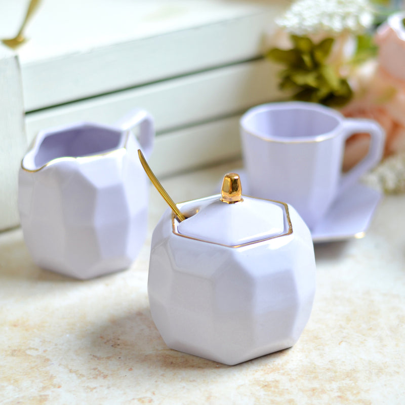 Modern Tea Set Purple - Tea cup set, tea set, teapot set | Tea set for Dining Table & Home Decor