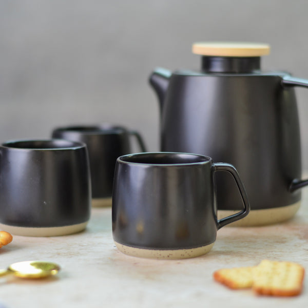 Black Tea Set - Tea cup set, tea set, teapot set | Tea set for Dining Table & Home Decor