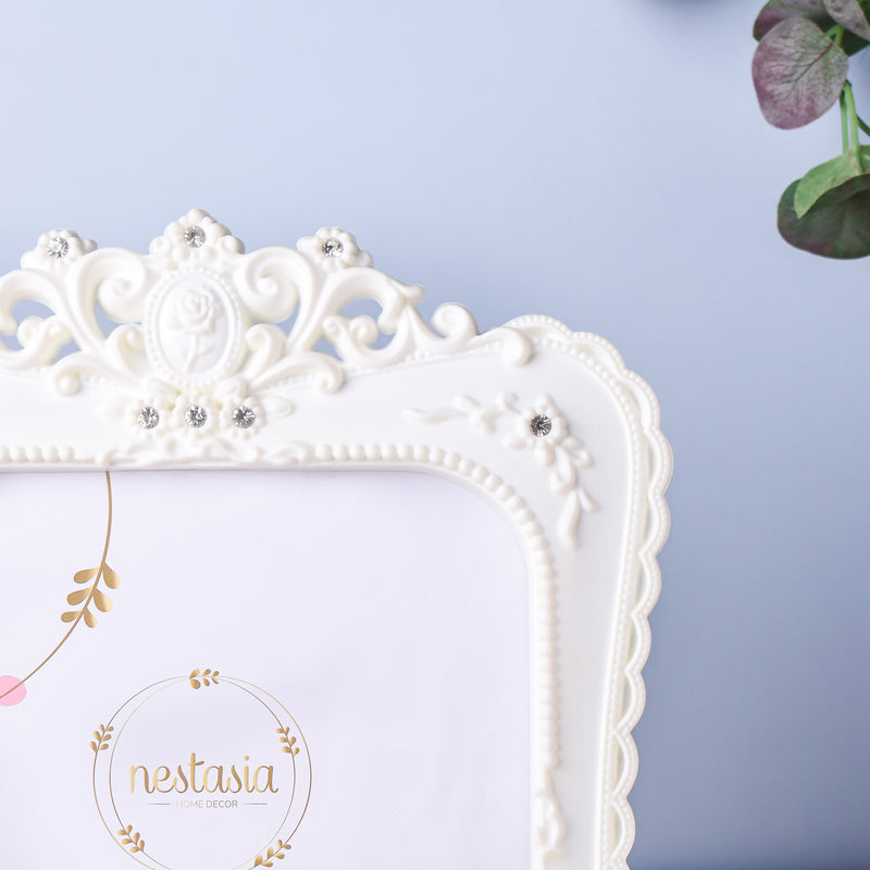Crowned White Large Photo Frame - Picture frames and photo frames online | Home decoration items
