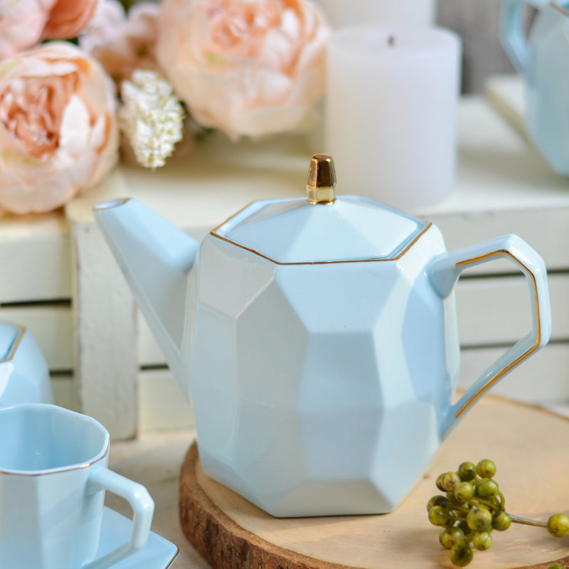 Modern Tea Set Blue - Tea cup set, tea set, teapot set | Tea set for Dining Table & Home Decor