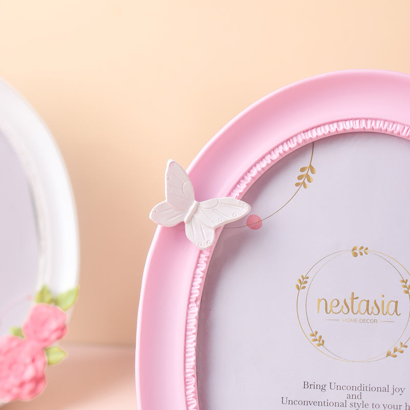 Rosette Pastel Pink Photo Frame - Picture frames and photo frames online | Home decor online