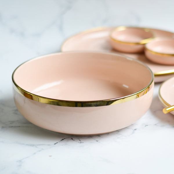 VERA Pink Bowl - Bowl,ceramic bowl, snack bowls, curry bowl, popcorn bowls | Bowls for dining table & home decor
