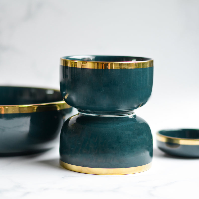 VERA Blue Bowls - Bowl, ceramic bowl, serving bowls, noodle bowl, salad bowls, bowl for snacks, large serving bowl | Bowls for dining table & home decor