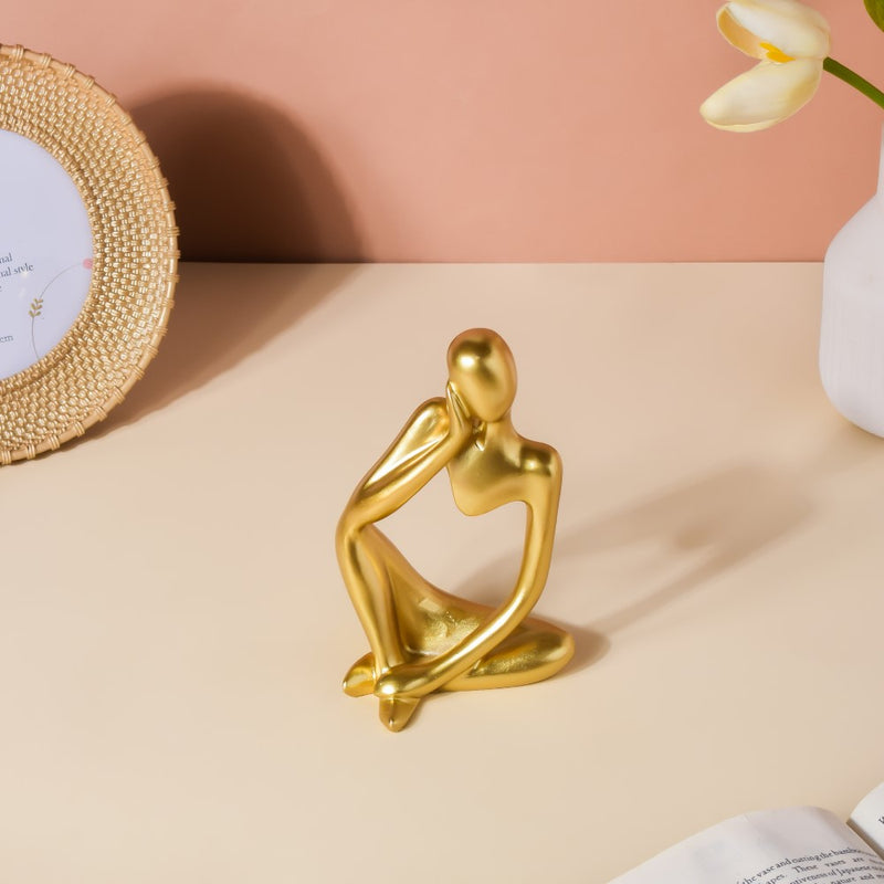 Gold Sitting Showpiece - Showpiece | Home decor item | Room decoration item