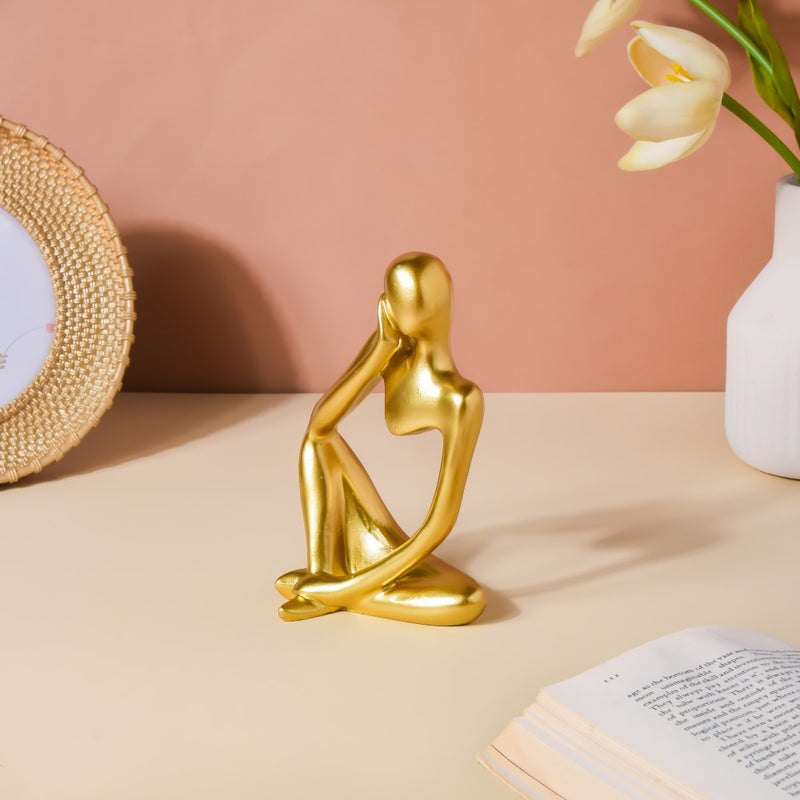 Gold Sitting Showpiece - Showpiece | Home decor item | Room decoration item