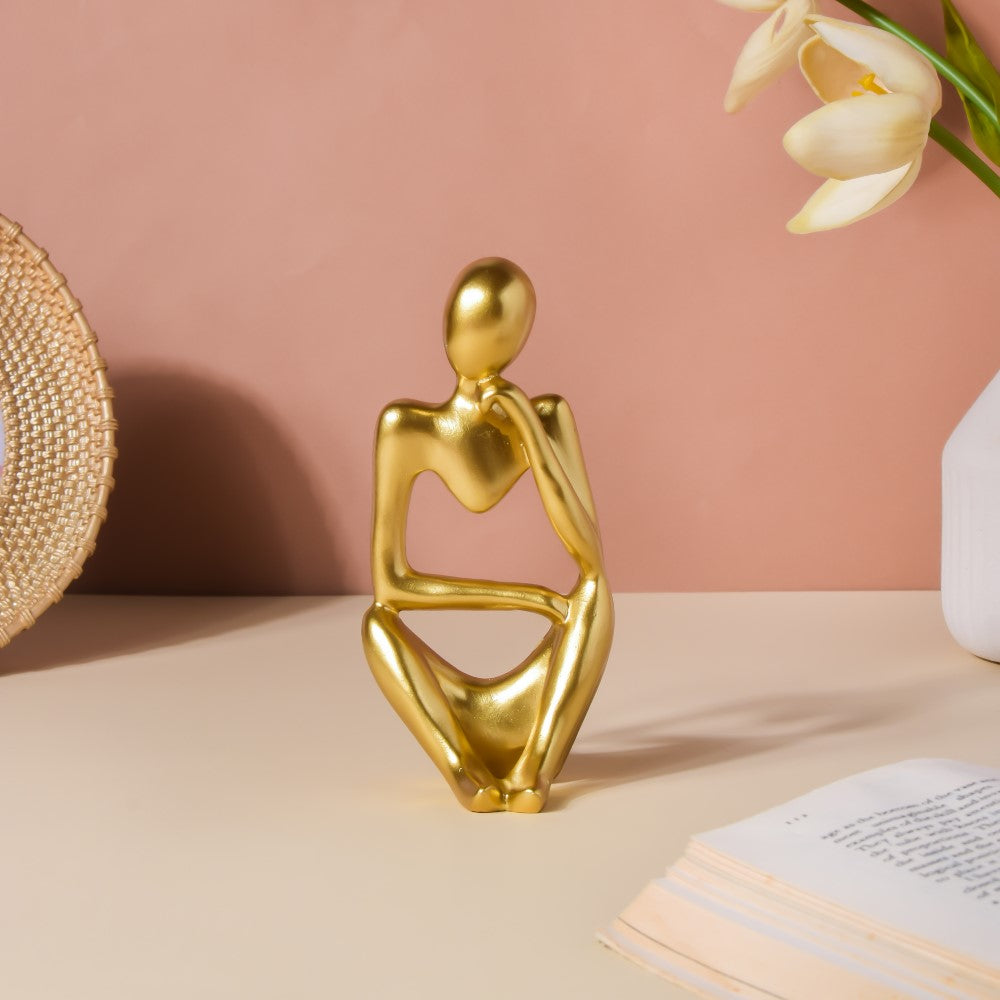 Gold Sitting Showpiece Thinking