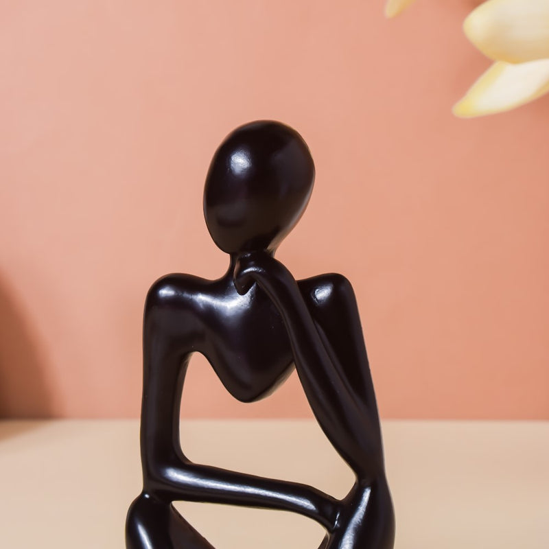 Black Sitting Showpiece Thinking - Showpiece | Home decor item | Room decoration item