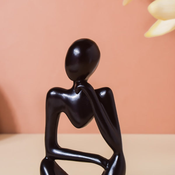 Black Sitting Showpiece Thinking - Showpiece | Home decor item | Room decoration item