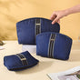 Denim Vanity Bag Set Of 3