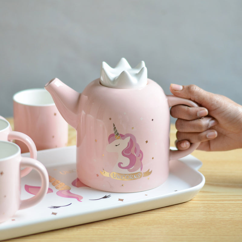 Unicorn Tea Set - Tea cup set, tea set, teapot set | Tea set for Dining Table & Home Decor