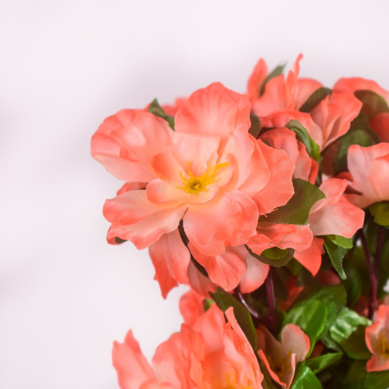 Artificial Camellia Flower Bouquet Peach Set Of 2 - Artificial flower | Home decor item | Room decoration item