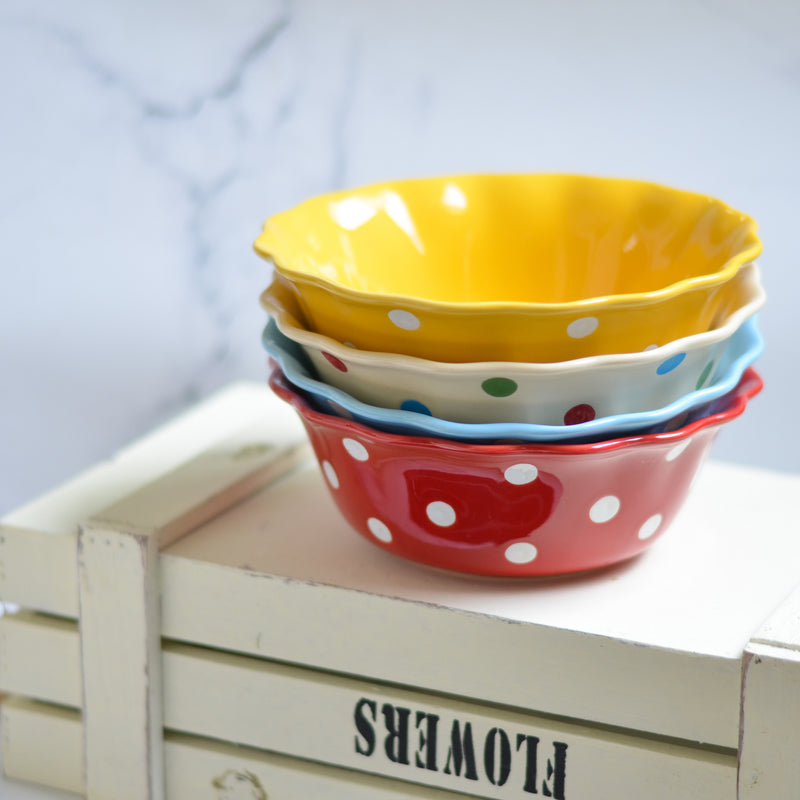Retro Bowls 600 ml - Bowl, ceramic bowl, serving bowls, noodle bowl, salad bowls, bowl for snacks, large serving bowl | Bowls for dining table & home decor