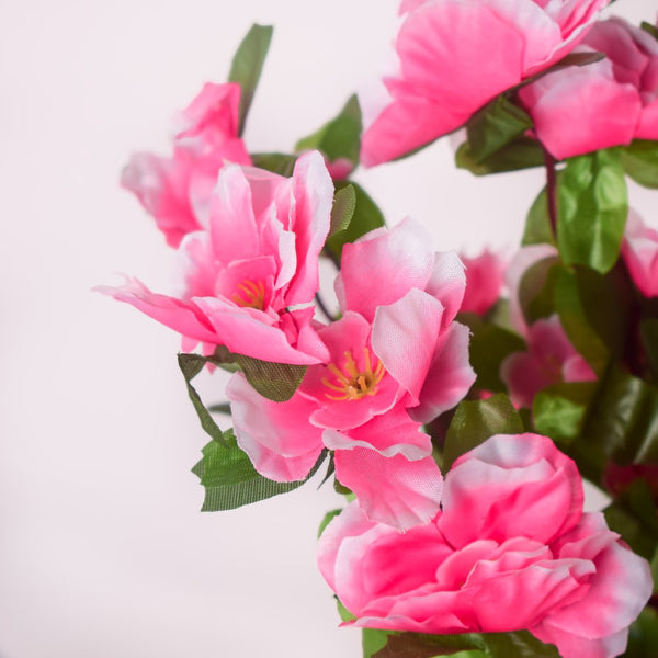 Artificial Azalea Bouquet Pink And White Set Of 2