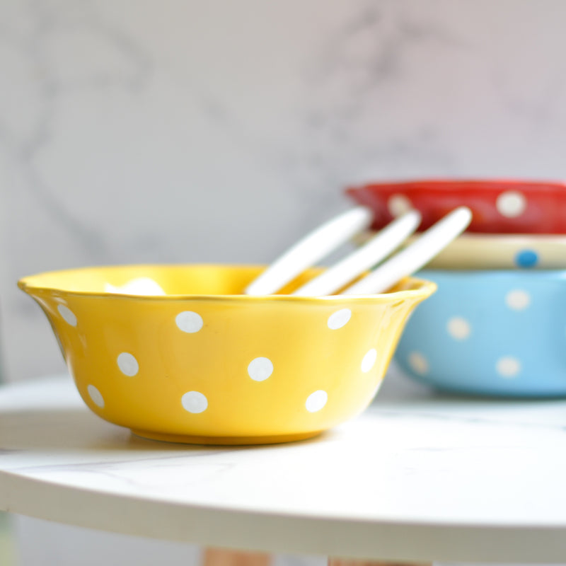 Retro Bowls 600 ml - Bowl, ceramic bowl, serving bowls, noodle bowl, salad bowls, bowl for snacks, large serving bowl | Bowls for dining table & home decor