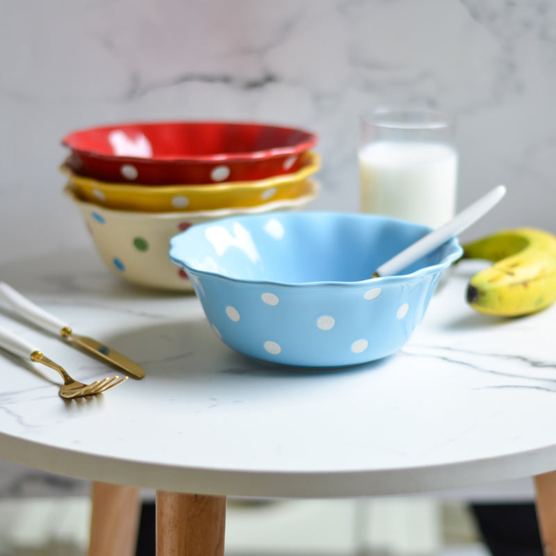 Retro Bowls 600 ml - Bowl, ceramic bowl, serving bowls, noodle bowl, salad bowls, bowl for snacks, large serving bowl | Bowls for dining table & home decor