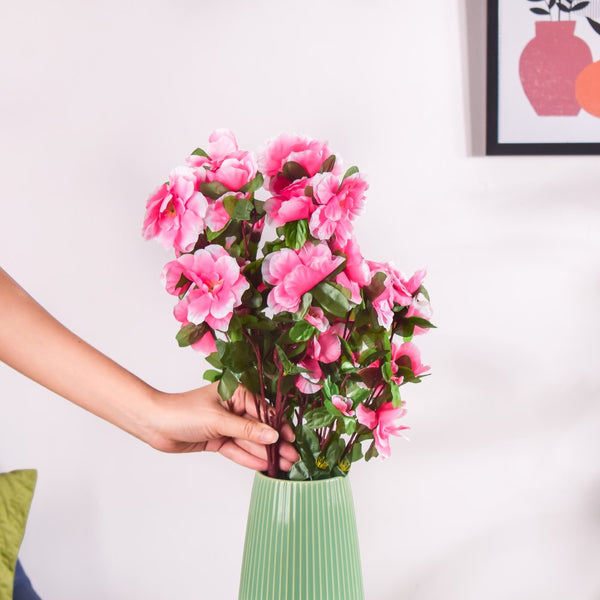 Artificial Azalea Bouquet Pink And White Set Of 2 Online - Premium ...