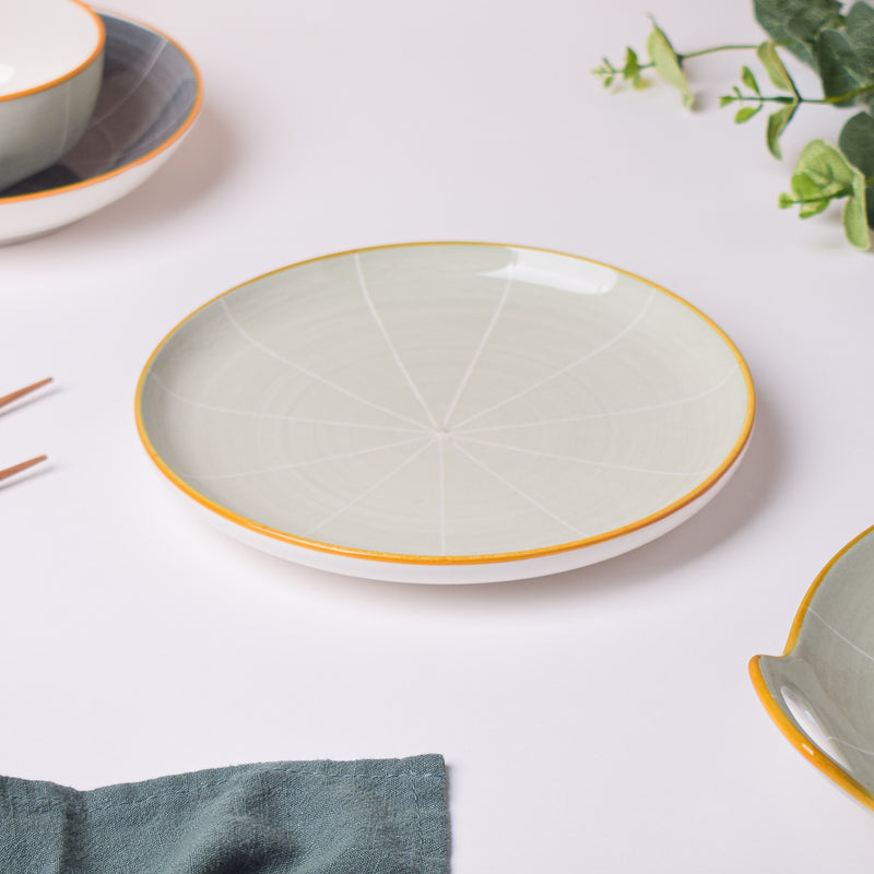Willow Light Grey 22 Piece Dinner Set For 6