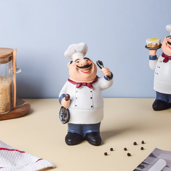 Stubby Chef With Spoon - Showpiece | Home decor item | Room decoration item