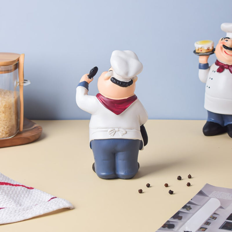 Stubby Chef With Spoon - Showpiece | Home decor item | Room decoration item