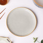 Willow Light Grey Ceramic Dinner Plate 10 inch - Serving plate, rice plate, ceramic dinner plates| Plates for dining table & home decor