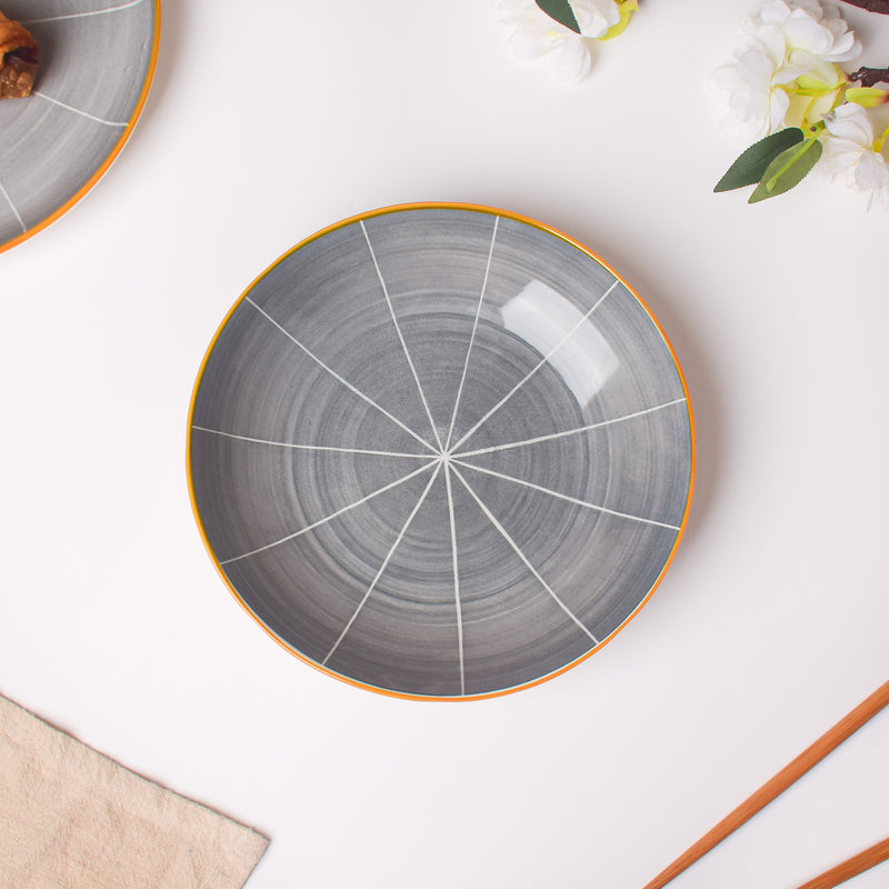 Willow Dark Grey 22 Piece Pasta Set For 6