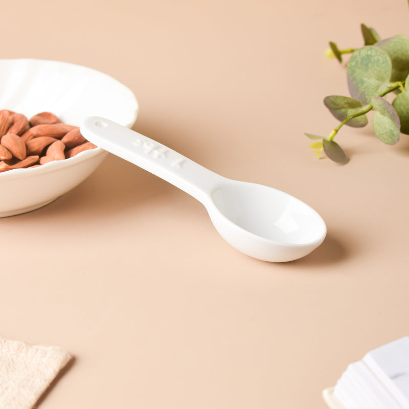 Riona Ceramic Teaspoon White