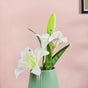 Decorative Lily Branch White Set Of 2 - Artificial flower | Home decor item | Room decoration item