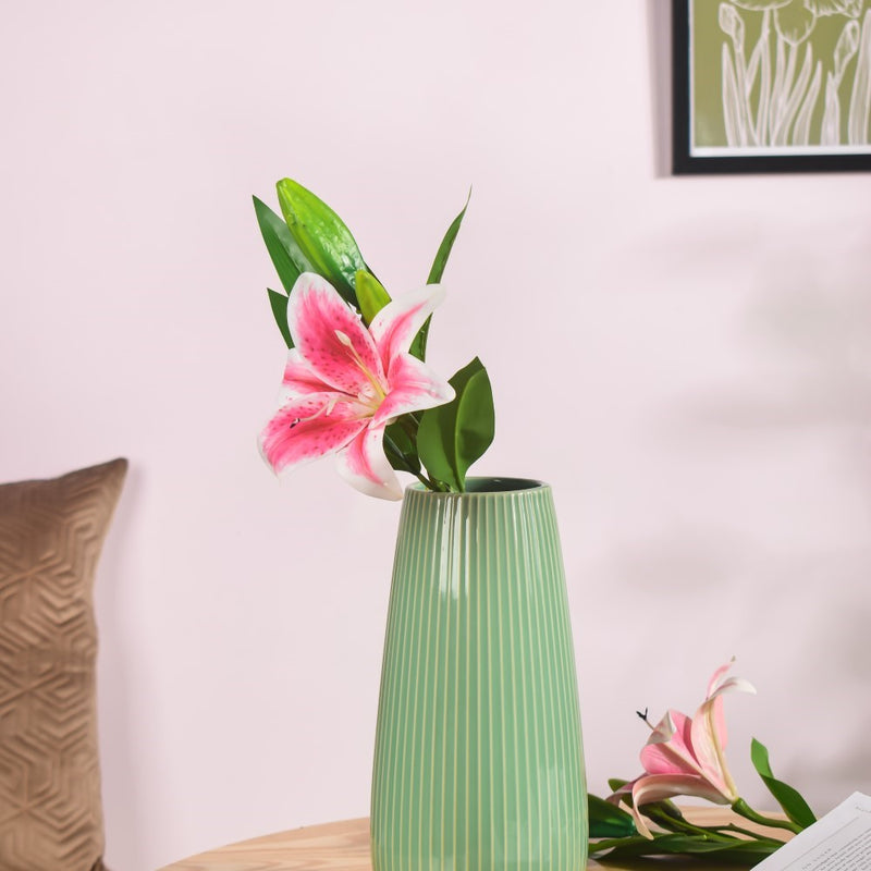 Artificial Lily Stem Pink Set Of 2 - Artificial flower | Home decor item | Room decoration item