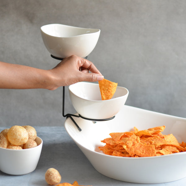 Snack Platter - Ceramic platter, serving platter, fruit platter | Plates for dining table & home decor