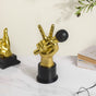 Hand And Mic Decor Showpiece Gold 9 Inch - Showpiece | Home decor item | Room decoration item