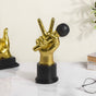 Hand And Mic Decor Showpiece Gold 9 Inch - Showpiece | Home decor item | Room decoration item