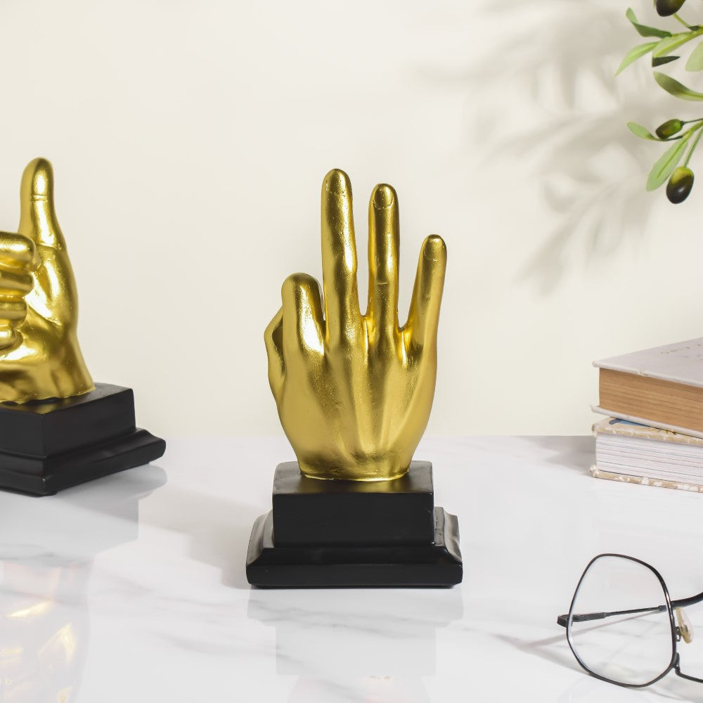 Home Décor - Perfect Hand Gesture Decor Showpiece In Gold Online