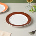 Riona Snack Plate White And Brown 8 Inch - Serving plate, snack plate, dessert plate | Plates for dining & home decor