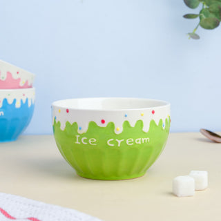 Green Strawberry Ice Cream Bowl 400 ml
