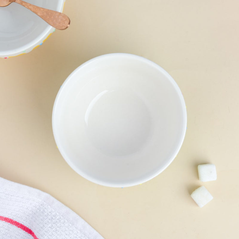 Green Strawberry Ice Cream Bowl 400 ml - Bowl,ceramic bowl, snack bowls, curry bowl, popcorn bowls | Bowls for dining table & home decor