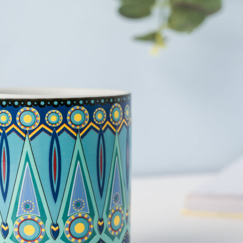 Beaming Blue Planter With Coaster - Indoor planters and flower pots | Home decor items