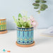 Beaming Blue Planter With Coaster - Indoor planters and flower pots | Home decor items