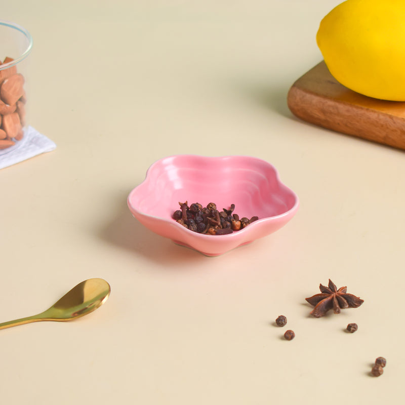 Very Berry Floral Dip Bowl - Bowl, ceramic bowl, dip bowls, chutney bowl, dip bowls ceramic | Bowls for dining table & home decor 