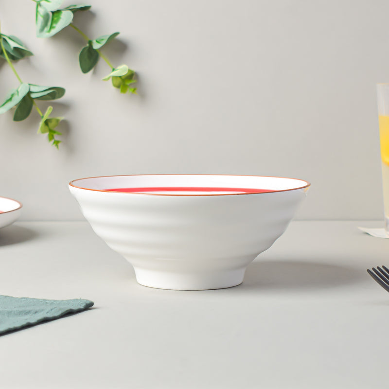 Spiral Red 22 Piece Dinner Set For 6