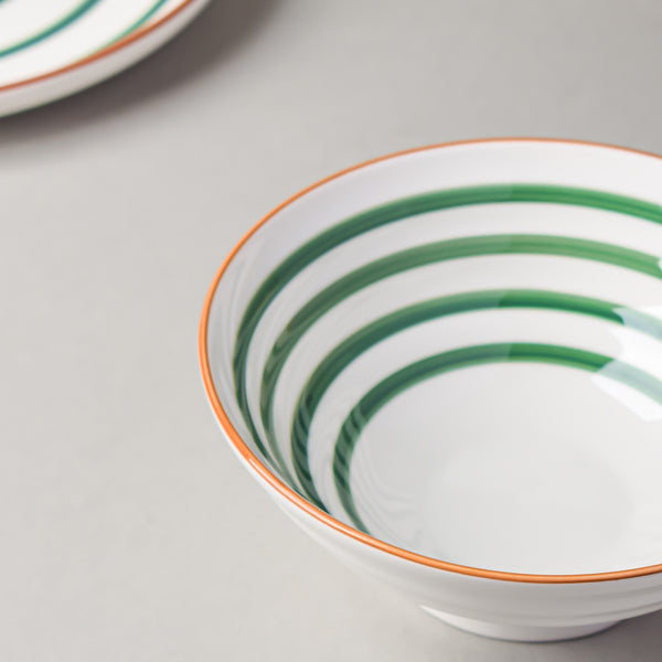 Green Illusion Ramen Bowl 550 ml - Soup bowl, ceramic bowl, ramen bowl, serving bowls, salad bowls, noodle bowl | Bowls for dining table & home decor
