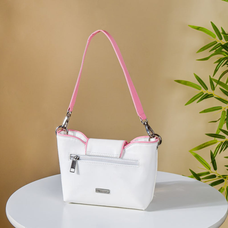 Heart Mini Handbag White And Pink