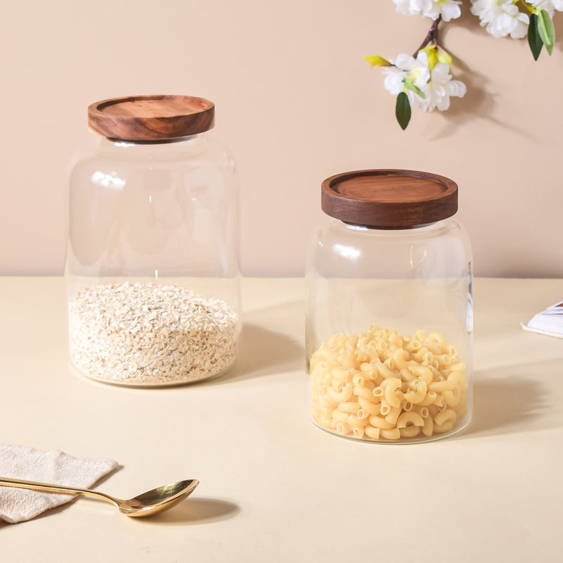 Clear Glass Jar With Lid Small - Jar
