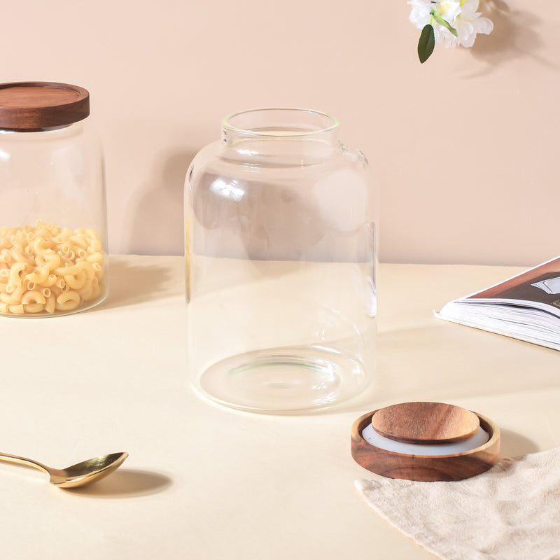 Clear Glass Jar With Lid Large - Jar