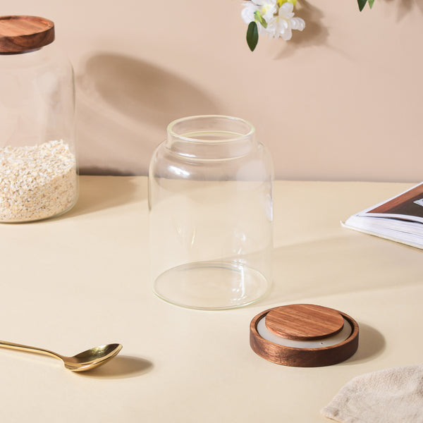Clear Glass Jar With Lid Small - Jar