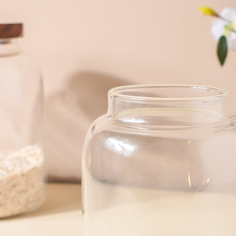 Clear Glass Jar With Lid Small - Jar