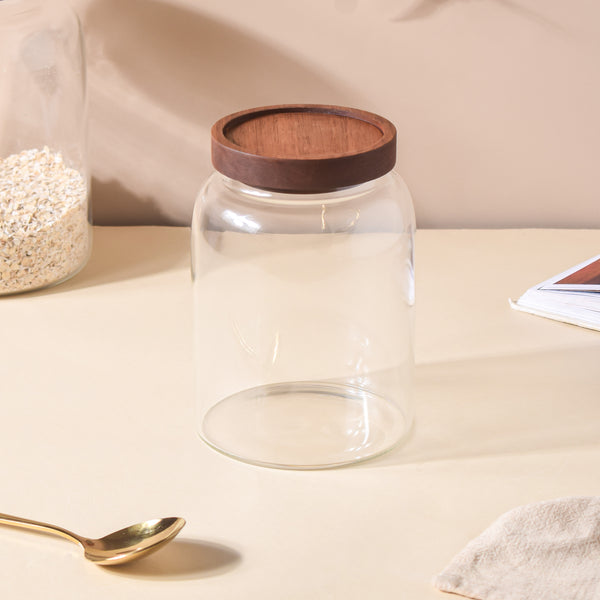 Clear Glass Jar With Lid Small - Jar