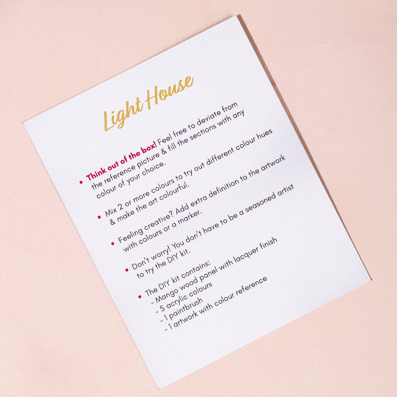 Lighthouse Wooden DIY Paint Kit 13x10 Inch